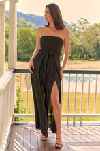 Load image into Gallery viewer, Arlet Strapless Black Strapless Jumpsuit