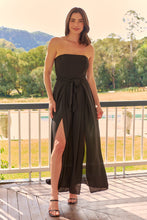 Load image into Gallery viewer, Arlet Strapless Black Strapless Jumpsuit