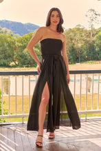 Load image into Gallery viewer, Arlet Strapless Black Strapless Jumpsuit