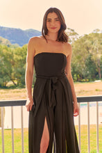 Load image into Gallery viewer, Arlet Strapless Black Strapless Jumpsuit
