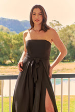 Load image into Gallery viewer, Arlet Strapless Black Strapless Jumpsuit