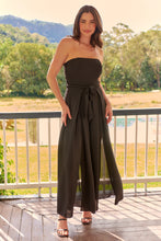 Load image into Gallery viewer, Arlet Strapless Black Strapless Jumpsuit