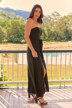 Load image into Gallery viewer, Arlet Strapless Black Strapless Jumpsuit