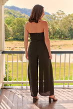 Load image into Gallery viewer, Arlet Strapless Black Strapless Jumpsuit