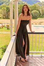 Load image into Gallery viewer, Arlet Strapless Black Strapless Jumpsuit