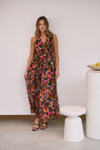 Load image into Gallery viewer, Gillian Black/Multi Print Maxi Dress