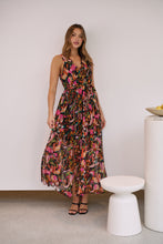 Load image into Gallery viewer, Gillian Black/Multi Print Maxi Dress