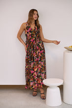 Load image into Gallery viewer, Gillian Black/Multi Print Maxi Dress