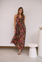 Load image into Gallery viewer, Gillian Black/Multi Print Maxi Dress