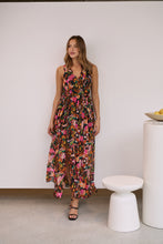 Load image into Gallery viewer, Gillian Black/Multi Print Maxi Dress