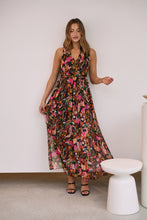 Load image into Gallery viewer, Gillian Black/Multi Print Maxi Dress