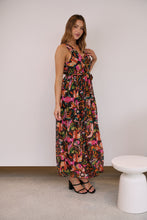 Load image into Gallery viewer, Gillian Black/Multi Print Maxi Dress