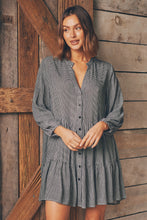 Load image into Gallery viewer, Clementine Long Sleeve Button Shirt Dress