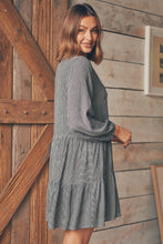 Load image into Gallery viewer, Clementine Long Sleeve Button Shirt Dress