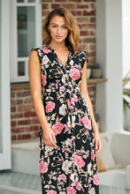 Load image into Gallery viewer, Trissa Black/Pink Floral Print Dress
