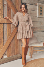 Load image into Gallery viewer, Kalista Bell Sleeve Animal Print Dress