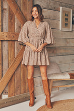 Load image into Gallery viewer, Kalista Bell Sleeve Animal Print Dress