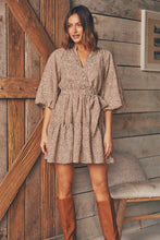 Load image into Gallery viewer, Kalista Bell Sleeve Animal Print Dress