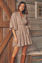 Load image into Gallery viewer, Kalista Bell Sleeve Animal Print Dress