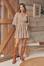 Load image into Gallery viewer, Kalista Bell Sleeve Animal Print Dress