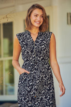 Load image into Gallery viewer, Alma Black/Cream Zip Front Dress
