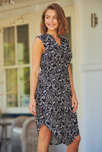 Load image into Gallery viewer, Alma Black/Cream Zip Front Dress