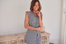 Load image into Gallery viewer, Maggie Blue/White Gingham Print Midi Dress