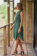 Load image into Gallery viewer, Alma Green/Black Zip Front Dress