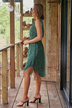 Load image into Gallery viewer, Alma Green/Black Zip Front Dress