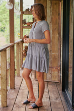 Load image into Gallery viewer, Monique Button Front Black/White Gingham Dress