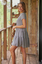 Load image into Gallery viewer, Monique Button Front Black/White Gingham Dress