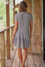 Load image into Gallery viewer, Monique Button Front Black/White Gingham Dress