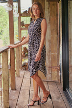 Load image into Gallery viewer, Alma Black/Cream Zip Front Dress