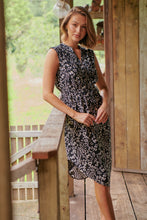 Load image into Gallery viewer, Alma Black/Cream Zip Front Dress