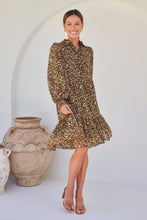 Load image into Gallery viewer, Jessie Floral Chiffon Long Sleeve Collared Dress