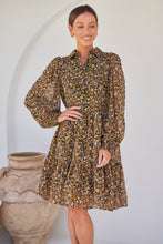Load image into Gallery viewer, Jessie Floral Chiffon Long Sleeve Collared Dress