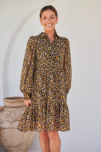 Load image into Gallery viewer, Jessie Floral Chiffon Long Sleeve Collared Dress
