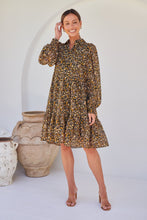Load image into Gallery viewer, Jessie Floral Chiffon Long Sleeve Collared Dress