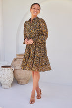 Load image into Gallery viewer, Jessie Floral Chiffon Long Sleeve Collared Dress