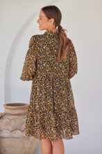 Load image into Gallery viewer, Jessie Floral Chiffon Long Sleeve Collared Dress
