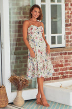 Load image into Gallery viewer, Tommy Shirred White Floral Singlet Evening Dress