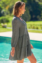 Load image into Gallery viewer, Clementine Long Sleeve Button Shirt Dress