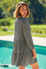 Load image into Gallery viewer, Clementine Long Sleeve Button Shirt Dress