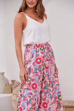 Load image into Gallery viewer, Gaia Pink Floral Boho Maxi Skirt
