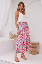 Load image into Gallery viewer, Gaia Pink Floral Boho Maxi Skirt