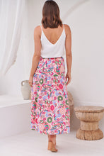 Load image into Gallery viewer, Gaia Pink Floral Boho Maxi Skirt