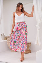 Load image into Gallery viewer, Gaia Pink Floral Boho Maxi Skirt
