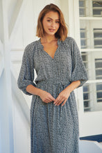 Load image into Gallery viewer, Blair Black Leopard Tie Waist Maxi Dress