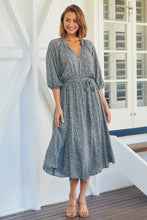 Load image into Gallery viewer, Blair Black Leopard Tie Waist Maxi Dress