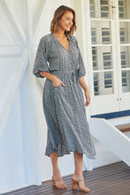 Load image into Gallery viewer, Blair Black Leopard Tie Waist Maxi Dress